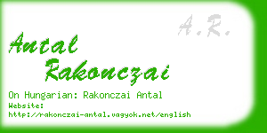 antal rakonczai business card